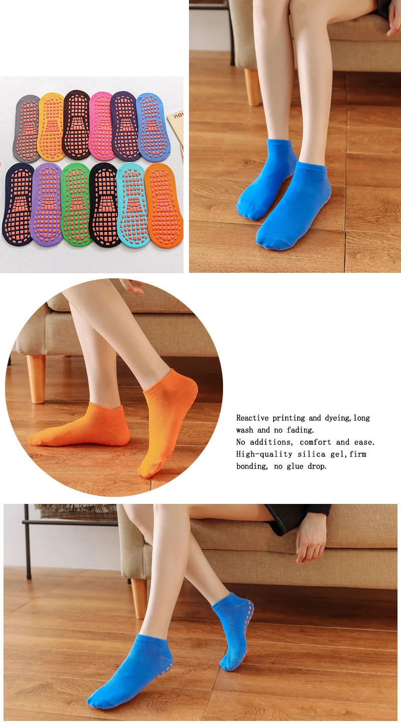 Anti-Rutsch-Socken für Kinder und Erwachsene, Eltern-Kind-Trampolinsocken, Baumwollsocken, elastische Sportsocken für Jungen und Mädchen, Kindersocken für draußen – Detail 3