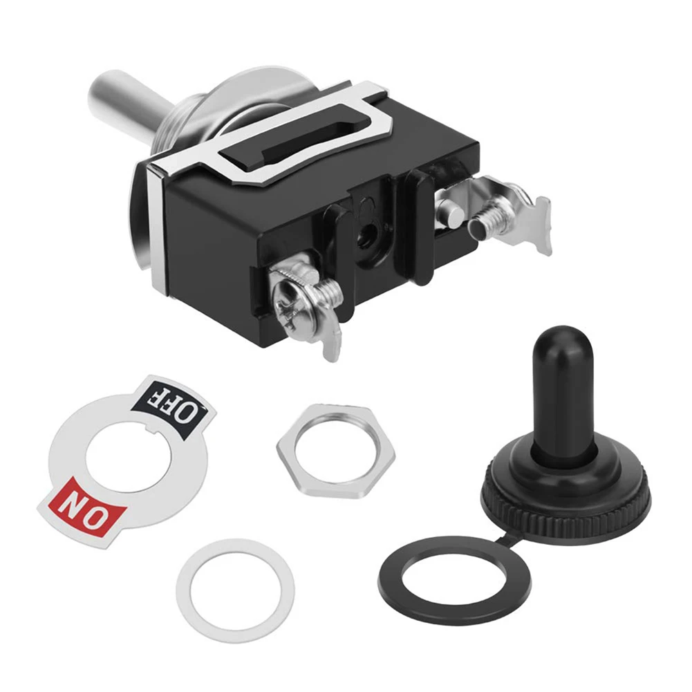 

12V Toggle Flick Switch Heavy Duty Rocker Switch with Waterproof Cover Toggle Flick Switches SPST Terminal Car Boat On Off