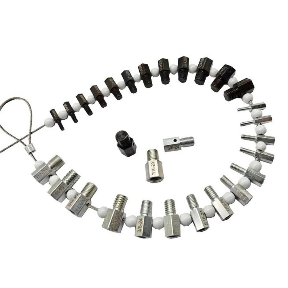 26Pcs Nut and Bolt Thread Checker Set Precise Inch and Metric Size Thread Checker Lightweight Universal Thread Measuring Tools