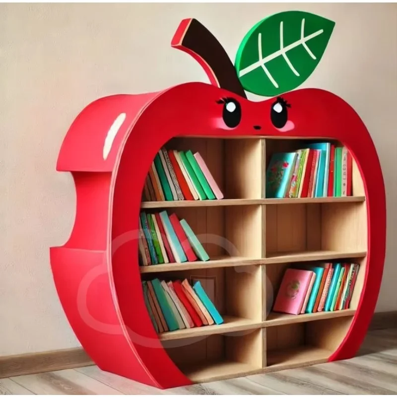 

Fruit bookshelf Floor-to-ceiling bookcase Family easel and reading room storage