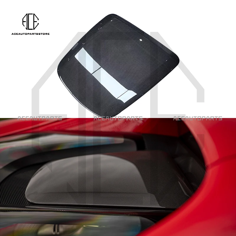 

OEM Style Dry Carbon Fiber Rear Engine Cover for Ferrari 296 GTB Rear Interior Hood Cover Car Body Kit Decoration