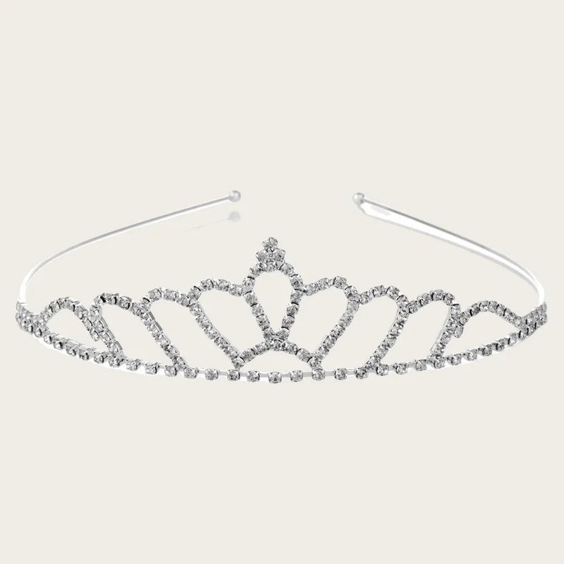 1 قطعة حجر الراين تاج تيارا اكسسوارات الزفاف مزاجه الأميرة إكسسوارات الشعر عيد ميلاد تيارا