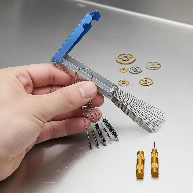 Carburetor Jet Cleaning Tool Set High Precision Metal Needles Nylon Brushes Reamer for Motorcycle Carb Cleaning