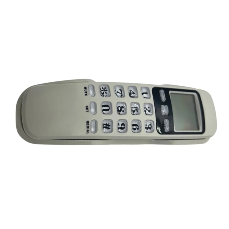 Landline Telephone Corded Phone Wall Mountable Telephone Mini Size Landline Phone Small Line Powered Telephone for Hotel