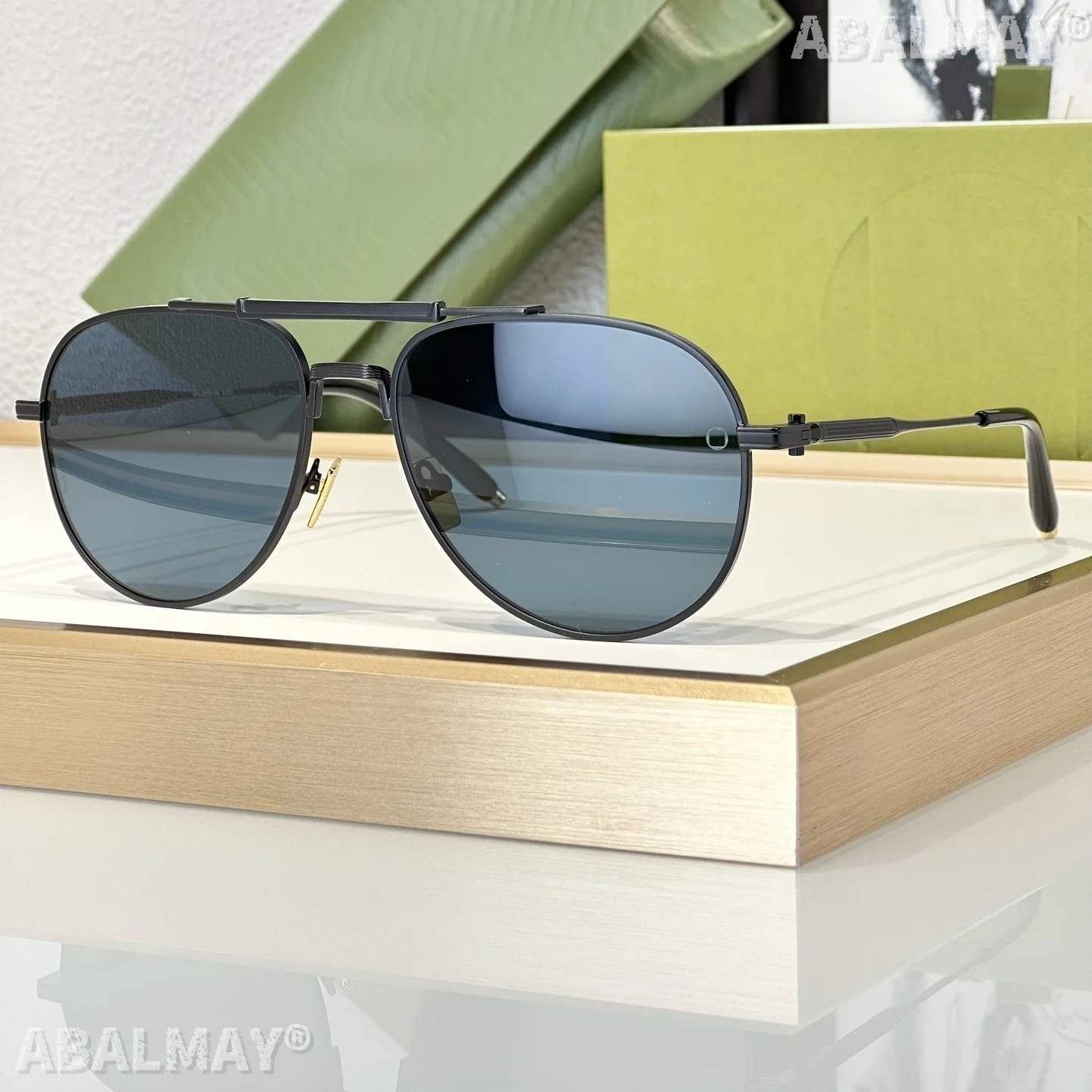 Top High Quality Sunglasses for Men and Women AKS-202B-59 CAT3 Style UV400 Retro Fashion Special Design Sun Glasses with box