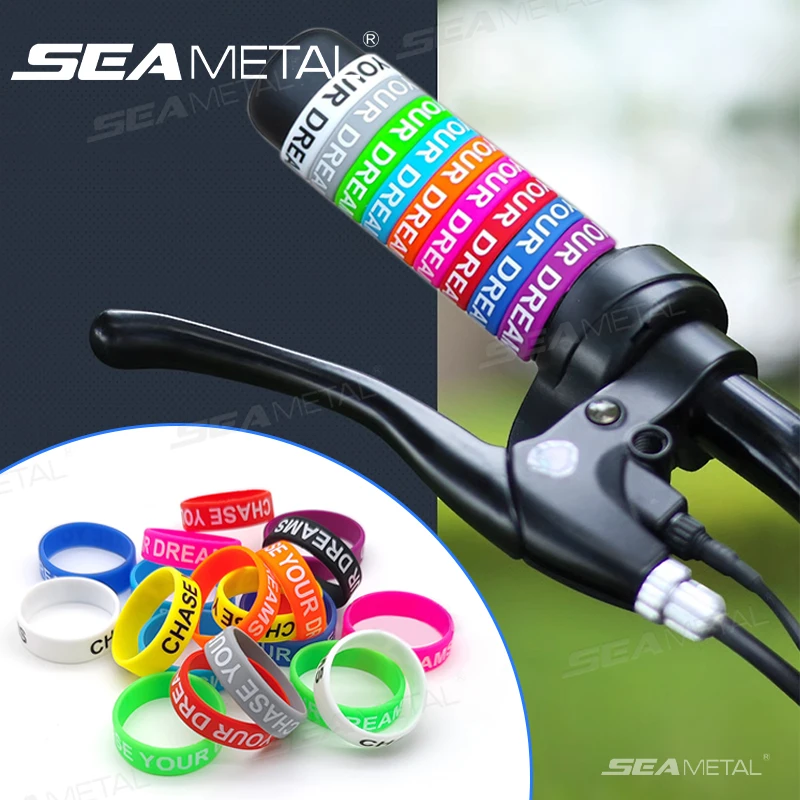 SEAMETAL 30mm Motorcycle Handlebar Covers Anti Slip O-Rings Silicone Handle Grip Cover Electric Bike Handle Anti-skid Ring
