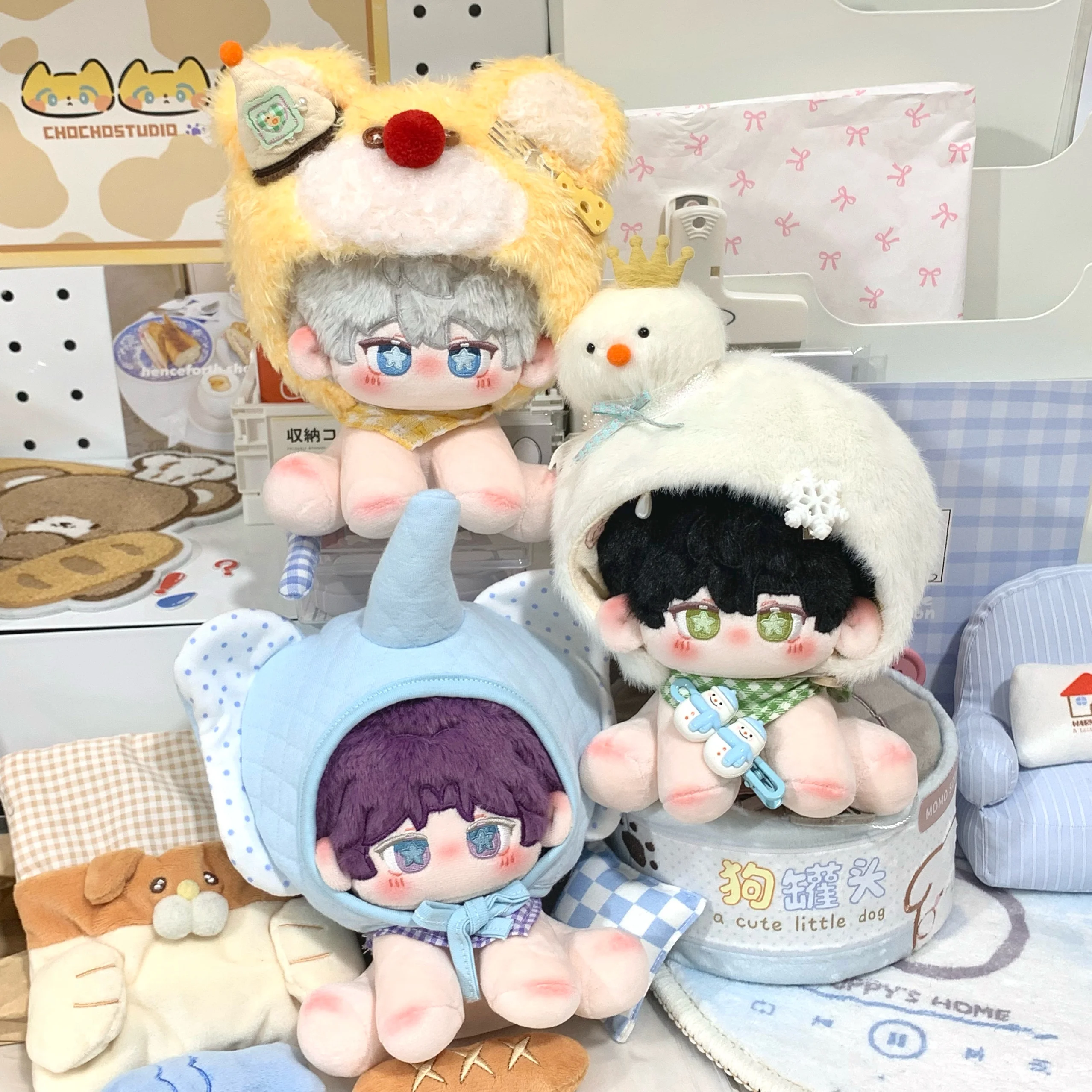 

20cm Xavier Sylus Caleb Zayne Rafayel Love and Deepspace Monster Sitting Dolls Anime Plush Cotton Doll Body Animal Ear Toys