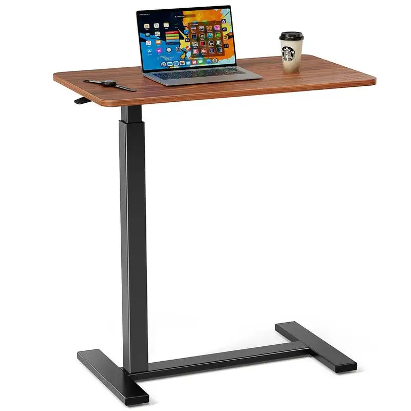 

Overbed Bedside Table with Wheels, Adjustable Hospital & Home Use Bed Table, Rolling Laptop Table, Mobile Standing Desk