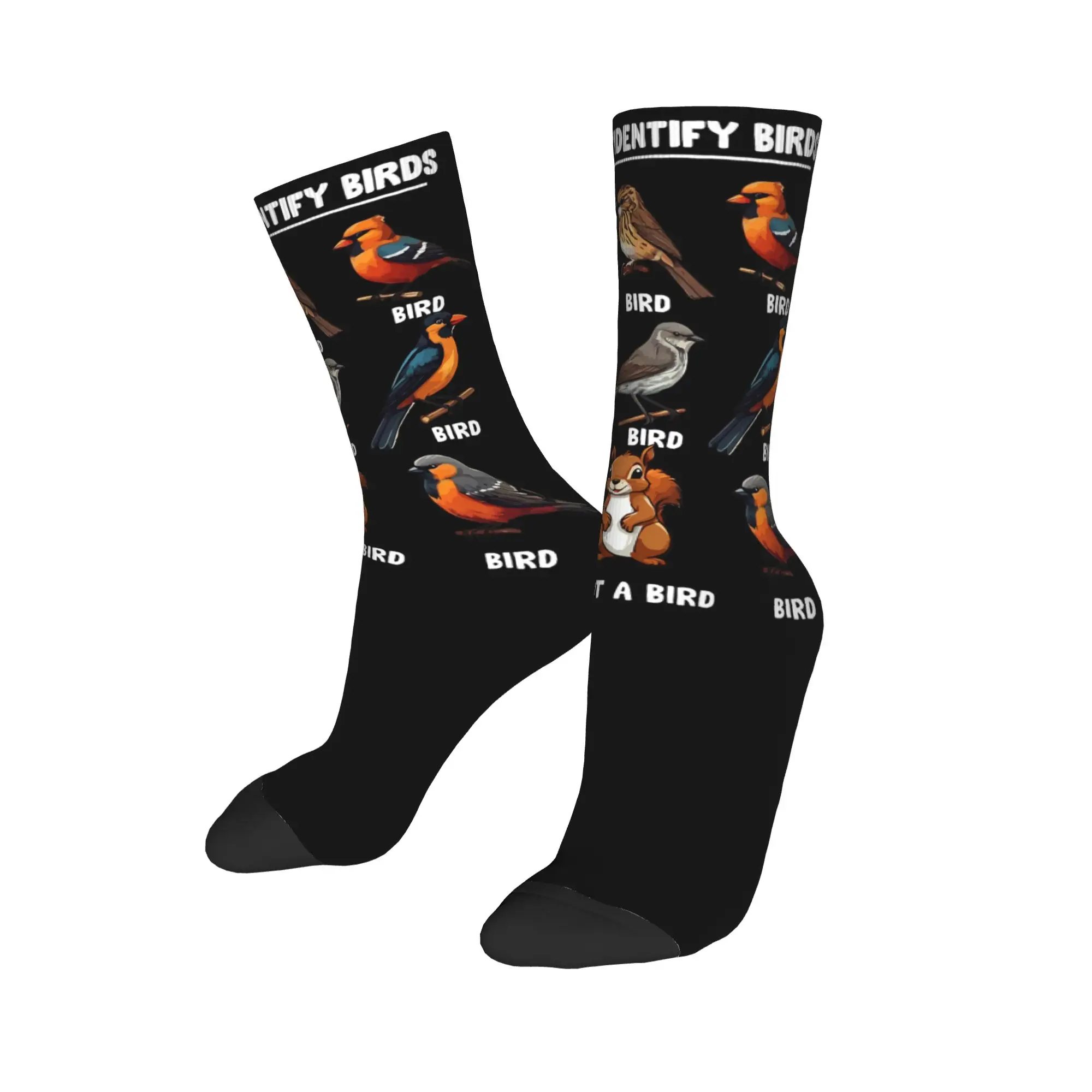 Cool How to Identify Birds Birding Bird Watcher Soccer Socks  Polyester Long Socks for Women Men Breathable