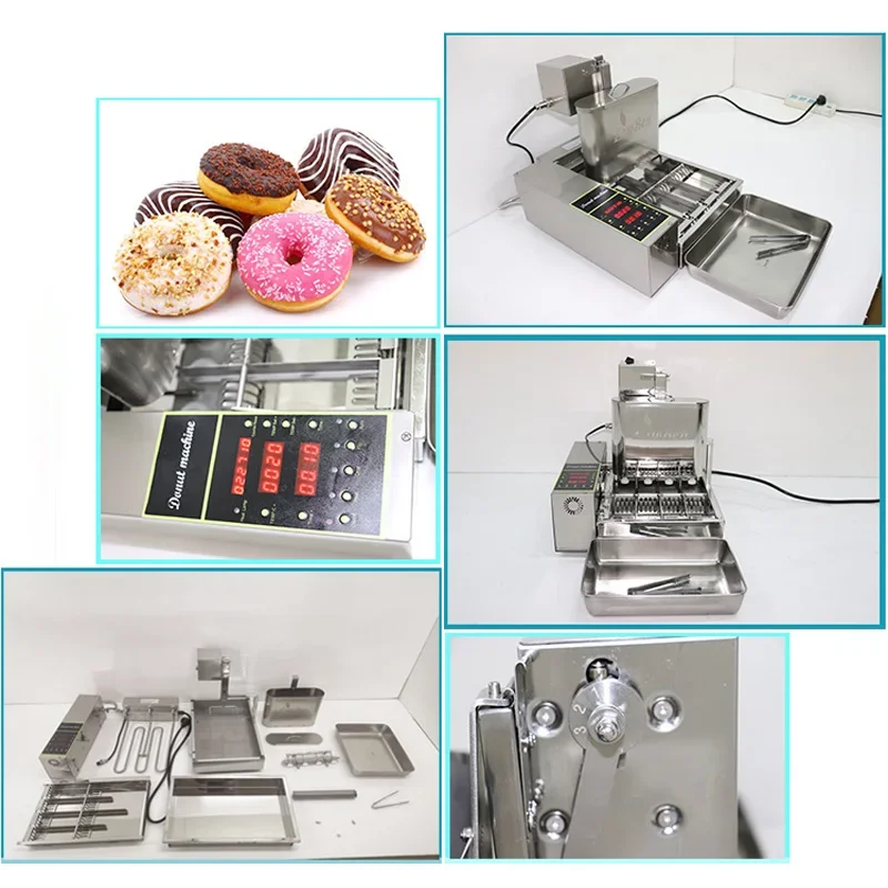 &For 4-Row Automatic Donut Maker, Digitally Controlled Electric-Heated Fryer, 304 Stainless Steel 5-Level Thickness Adjustment - view 6