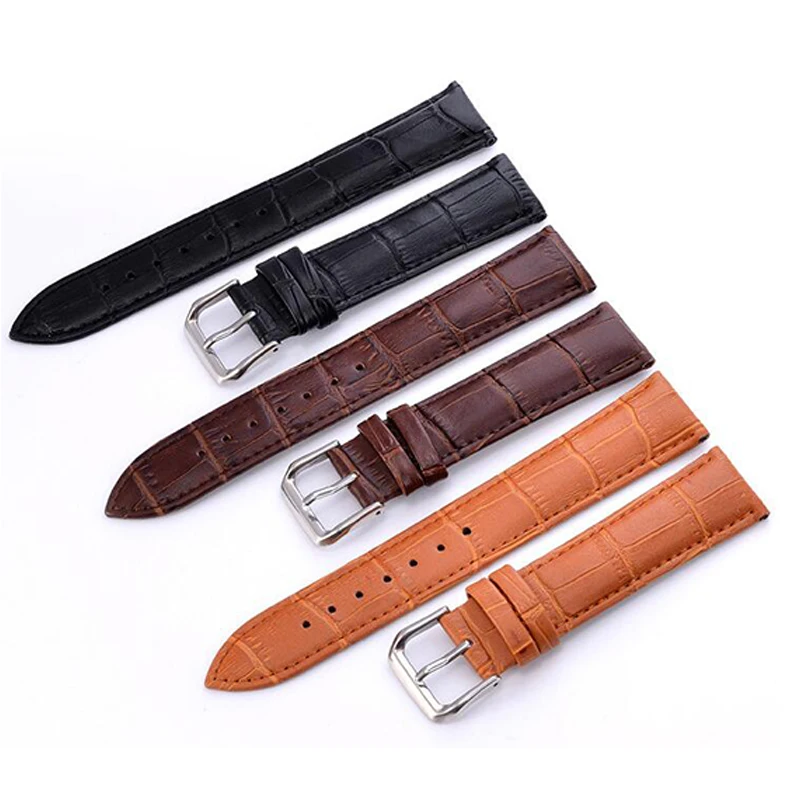 Leather Watchbands High Quality Leather Watch Band Wrist Strap 12 14 16 18 20 22Mm Replace Watch Belt Watch Accessories