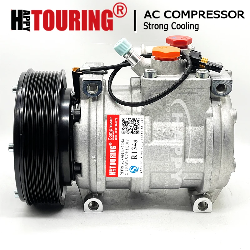 

10PA17C AC Air Conditioning Compressor for John Deere 4471002381 AH169875 RE46609 SE501462 TY24304 TY6764 4471002388 4472003667