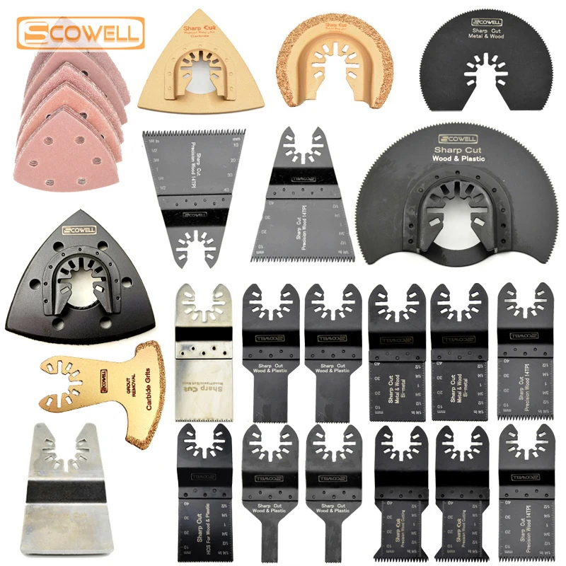 45pcs Kit Oscillating Multi Tool Saw Blades Set For Multimaster Power Tools Renovention For Wood Floor DIY Tools Home Repair