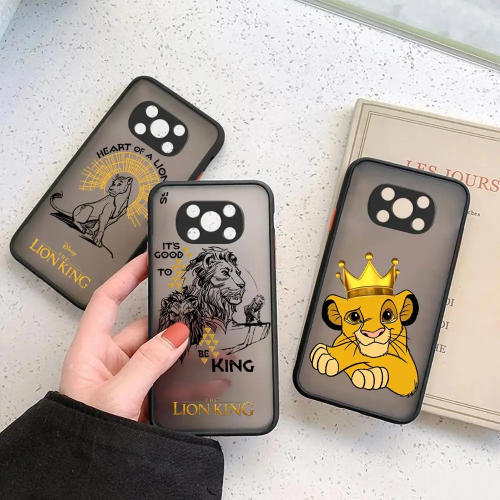 Disney The King Lion Simba Hakuna Matata Case For Xiaomi Mi Poco X5 X4 X3 X2 M4 M3 M2 F5 F4 F3 F2 GT Nfc Pro CC9 9 Lite A3 Cover