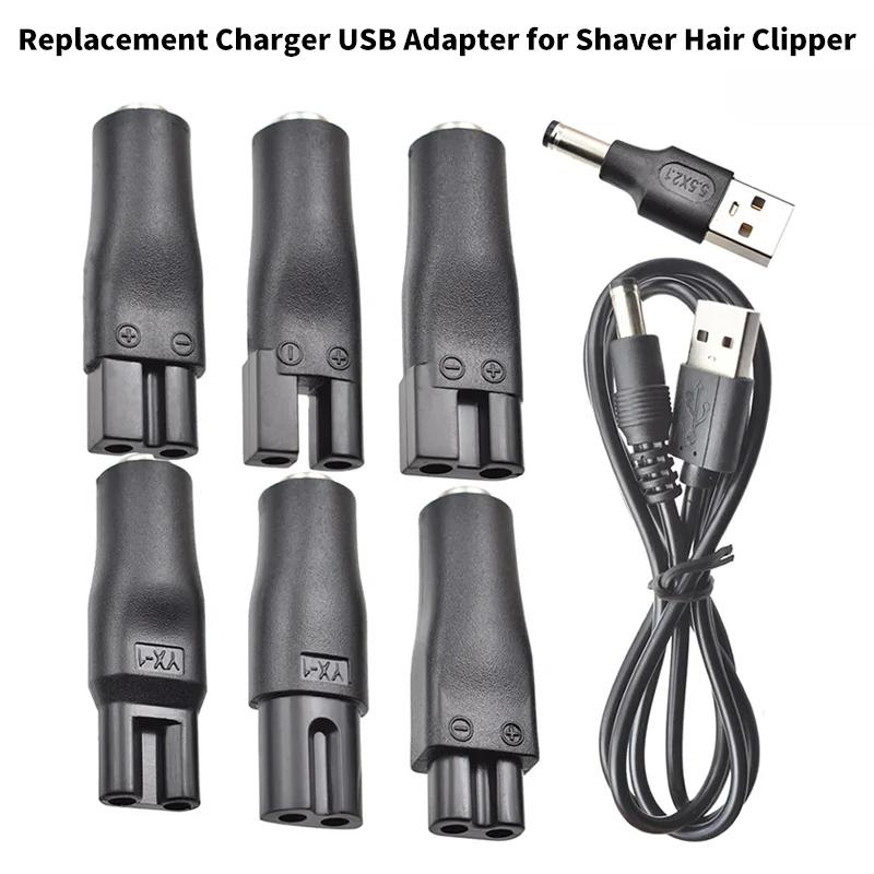 6/7/8Pcs 5V Replacement Charger USB Adapter Cable DC Converter Universal For All Kinds Of Electric Shaver Hair Clippers. image 4
