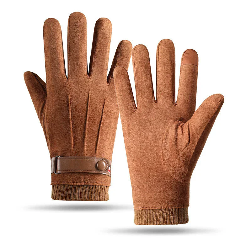 AliExpress GAFASTWO Suede Cycling Gloves for Men Winter Thick Gloves Hiking Polyester Touch Screen Warm Fluffy Motorcycle Soft Delivery Riders Glove