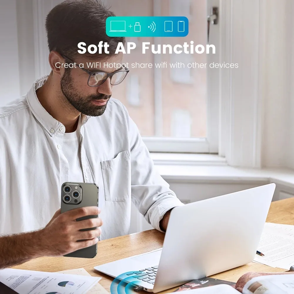 Wi-Fi беспроводная сетевая карта USB 3,0 1300M 802.11ac LAN адаптер AC1200 Wi-Fi ключ двухдиапазонный Wi-Fi адаптер для ПК ноутбука