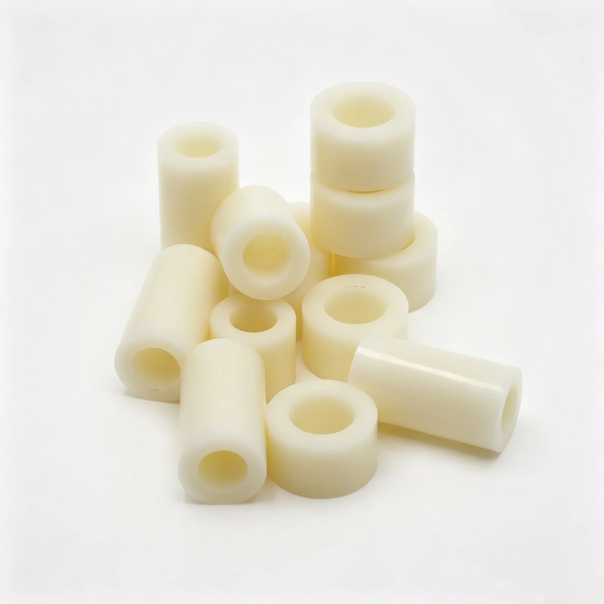 M3 M4 M5 M6 M8 White Nylon Non-Threaded Spacer ABS Round Hollow Standoff Washer PCB Board Bolt OD7mm-14mm Insulated Column