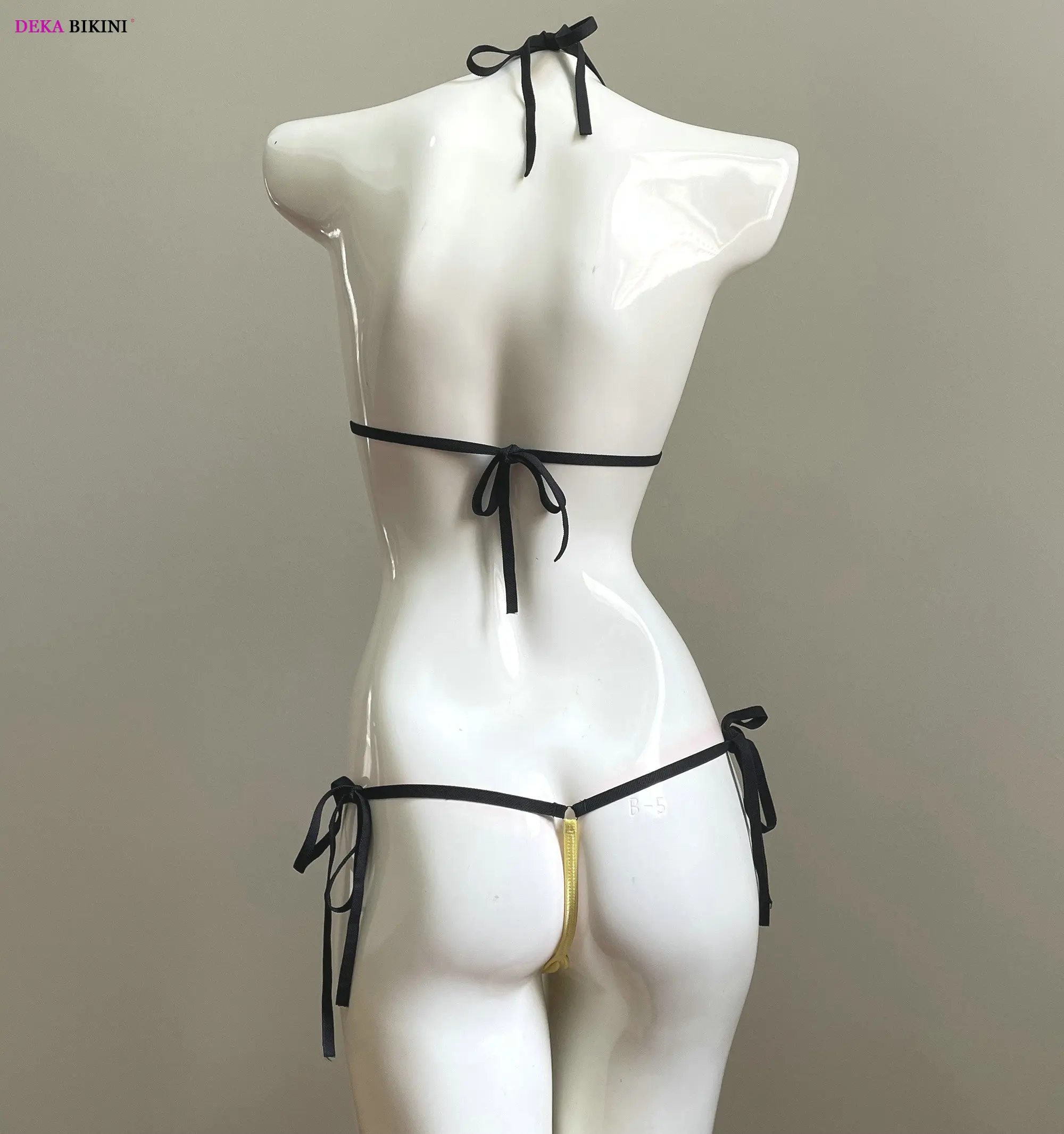 DEKA-Conjunto de Mini Bikini de algodón para mujer, traje de baño de micro vendaje extremo, ropa de playa, lencería exótica, ropa interior, traje para tomar el sol