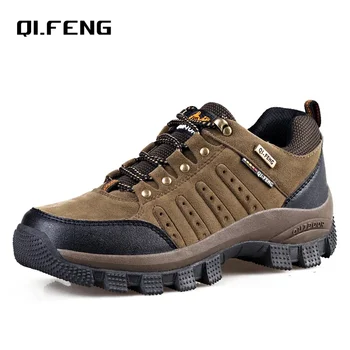Hommes chaussures en cuir décontractées classique imperméable de haute qualité chaussures femmes chaussures d'escalade en plein air baskets Trekking chaussures en cuir