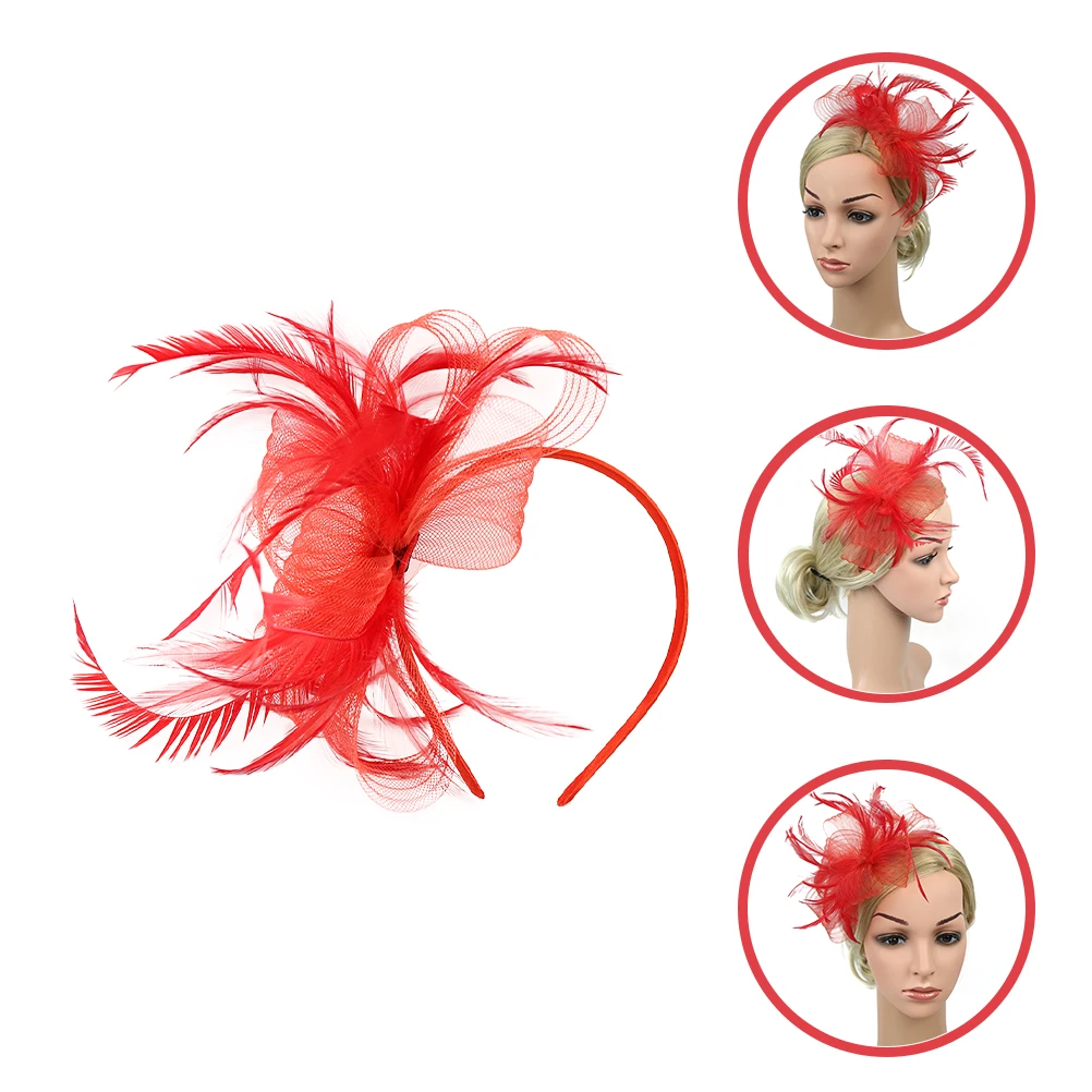 

Veil Fascinator Hair Clip Headband Combination Vintage Creative Style for Women Formal Party Tea Hats Fashionable Fascinators