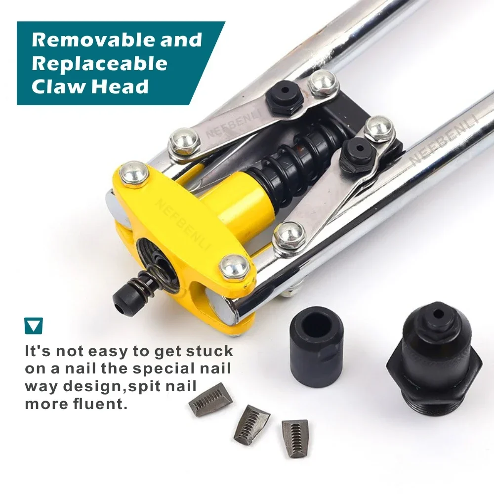 가정용 수동 리벳 건, 더블 DIY 도구, 전문 등급 더블 핸들, 노동 절약 풀 블라인드 리벳 건