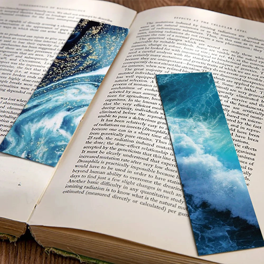 30PCS Ocean Card Bookmark Home Decorative Materials Graffiti Stationary Paper Creative Lovers to Notebook Pages Bookmarks ﻿