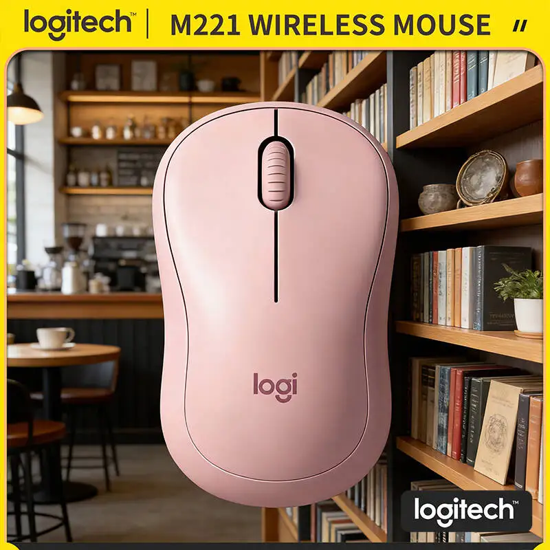 

Logitech M221 Silent Optical Wireless Mouse - 90% Noise Reduction, 18-Month Battery, 2.4GHz, Perfect for Office Home Study