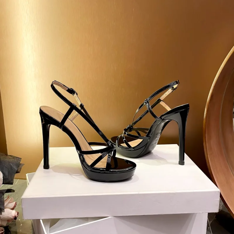 

Ankle Strap Women Shoes Sexy Open Toe Crystal Buckle Strap Sandals Women Party Wedding Banquet Fashion Banquet Party Heels Shoes