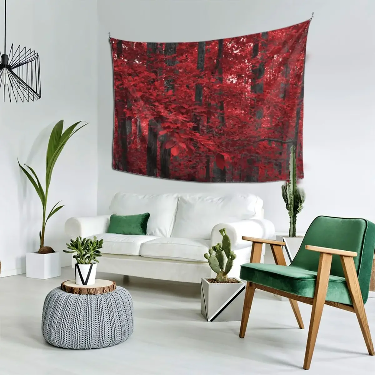 

The Red Forest Tapestry Home And Comfort Decor Aesthetics For Room Decoration Home Tapestry