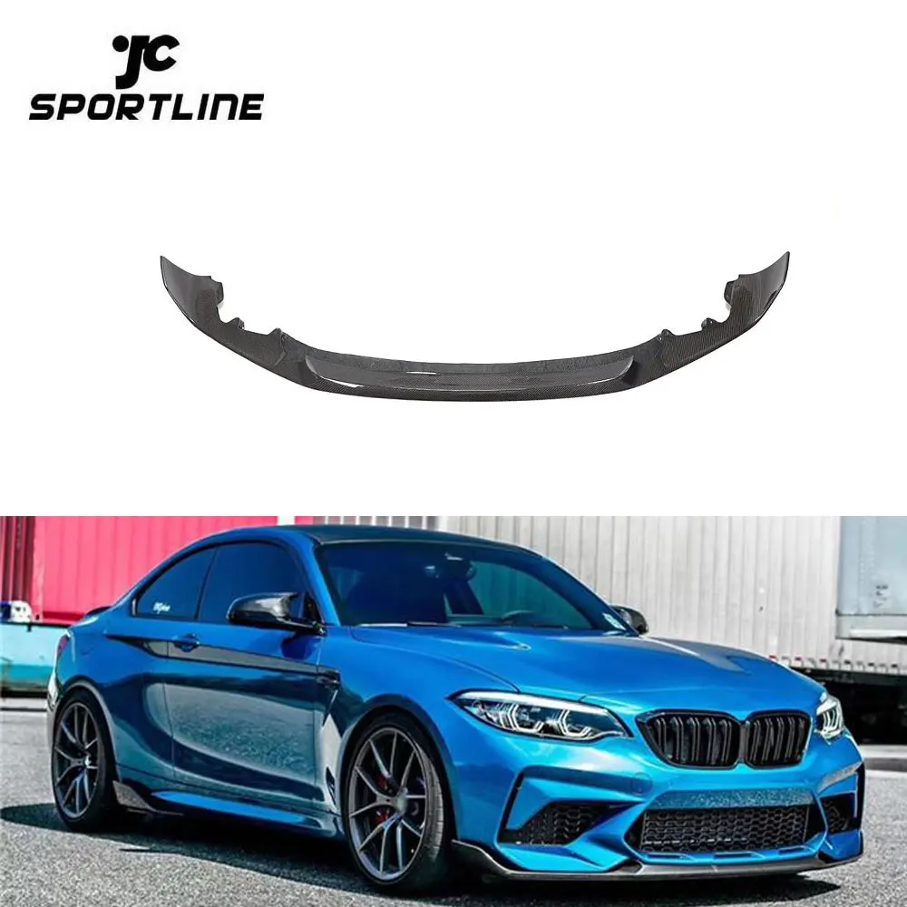 Carbon Fiber M2 Front Bumper Lip For BMW 2 Series F87 M2 Competition Coupe 2-Door 2018-2020