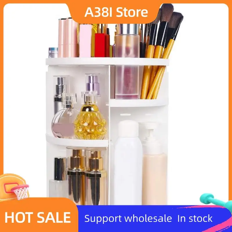 

Вращающийся на 360° органайзер для макияжа A38I, регулируемый вращающийся держатель для макияжа своими руками, стеллаж для хранения, вместительная полка для макияжа, косметика A Durab