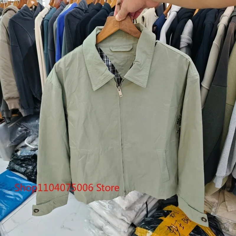 

2025Осенне-зимняя новая стильная рабочая одежда в стиле Bv с молнией сзади для мужчин и женщин, повседневное пальто