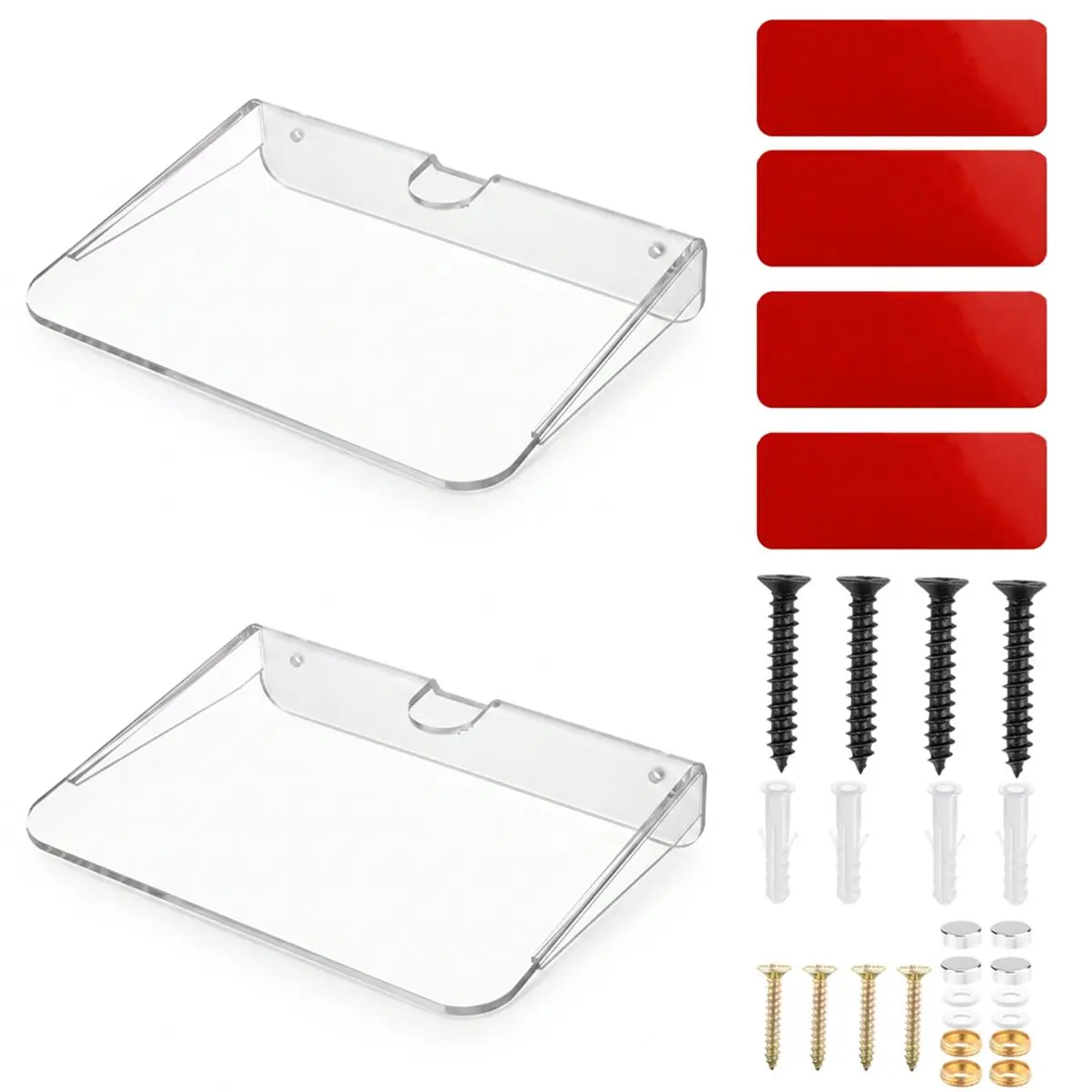 2PCS Floating Speaker Bracket Concealed Floating Wall-Mounted Speaker Storage Bracket Display Stand