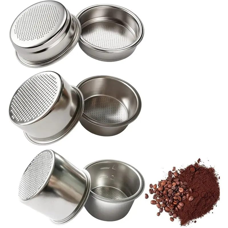 [HOT!A24R】 Portafilter Coffee Strainer For Dedica,3Pcs With High,Medium And Low, Bottomless Portafilter 51 Mm,Espresso