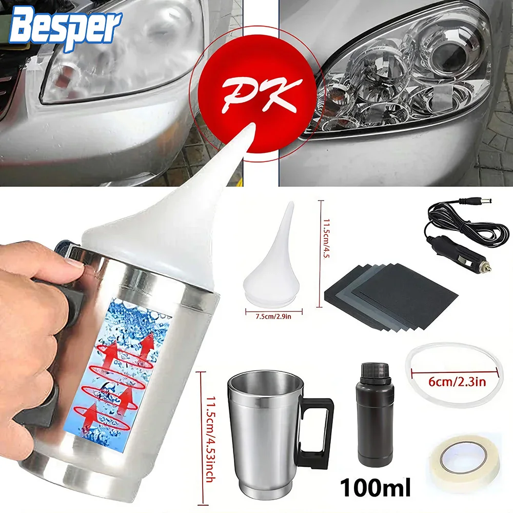 Car Headlight Renovation Restorer Fumigation Light Restoration Polisher Cleaning Paste Cars Paint Refurbish Agent