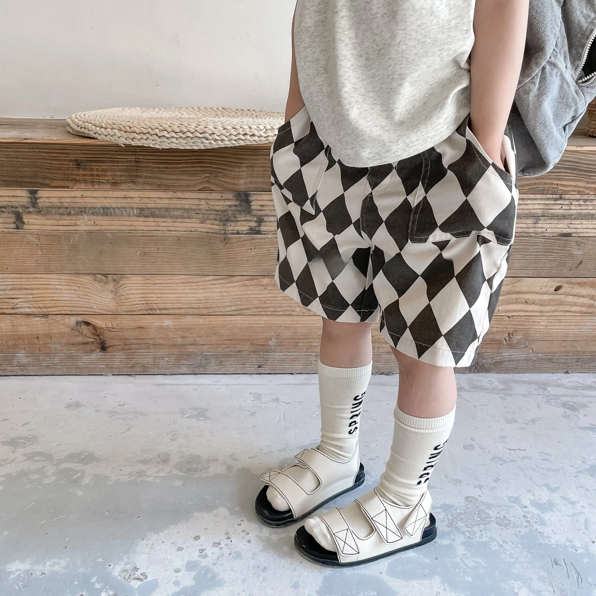 2025 Summer Kids Shorts New Children's Summer Clothing Girls'washed Cotton Work Pants Shorts Boys' Pants