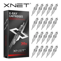 XNET-agujas de tatuaje para Cartucho de X-RAY, delineador redondo, desechables, esterilizadas, de seguridad, para máquinas, agarres, 20 piezas