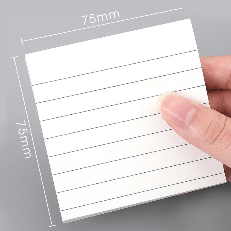 Tearable Sticky Notes para Estudantes, Simples N Times Sticker Note Book, Square Blank Inside Notepad, Artigos de papelaria para estudantes, 80 folhas