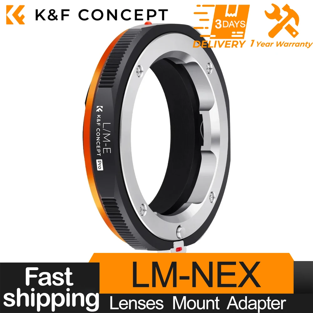 K&F Concept Lens Mount Adapter for Leica M Mount Lenses To Sony Nex Mount Body LM-NEX for Sony NEX-3 NEX-3C NEX-3N NEX-5 NEX-5C