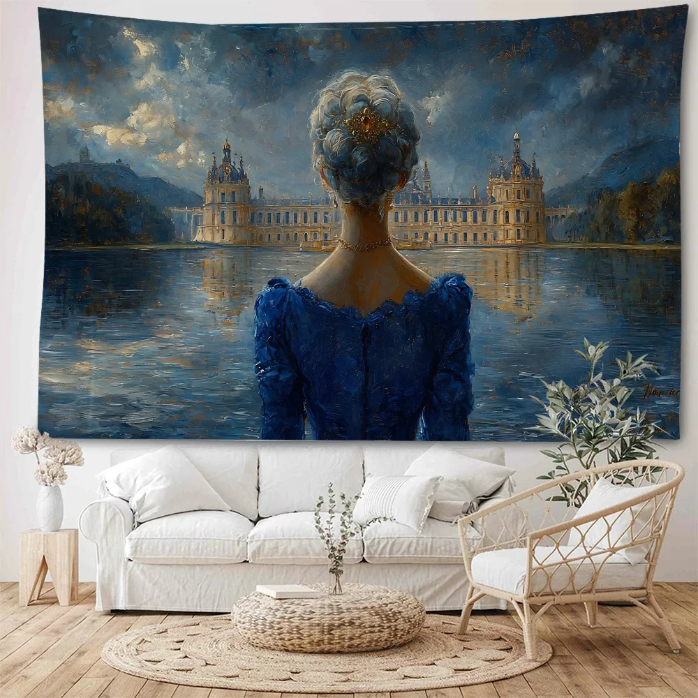 Girl's Back Mona Lisa's Smile Sleeping Girl World Famous Painting Appreciation Background Decoration Tapestry Home Decoration