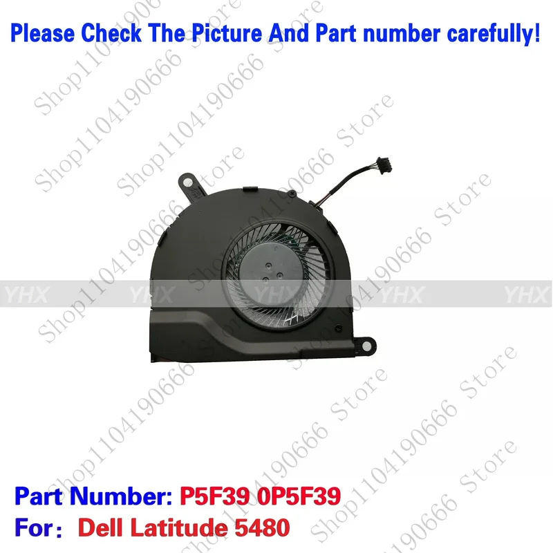 10PCS Neue 0P5F39 Für Dell Latitude 5480 Dual Core CPU Lüfter Intel Graphics P5F39 Notebook computer komponenten