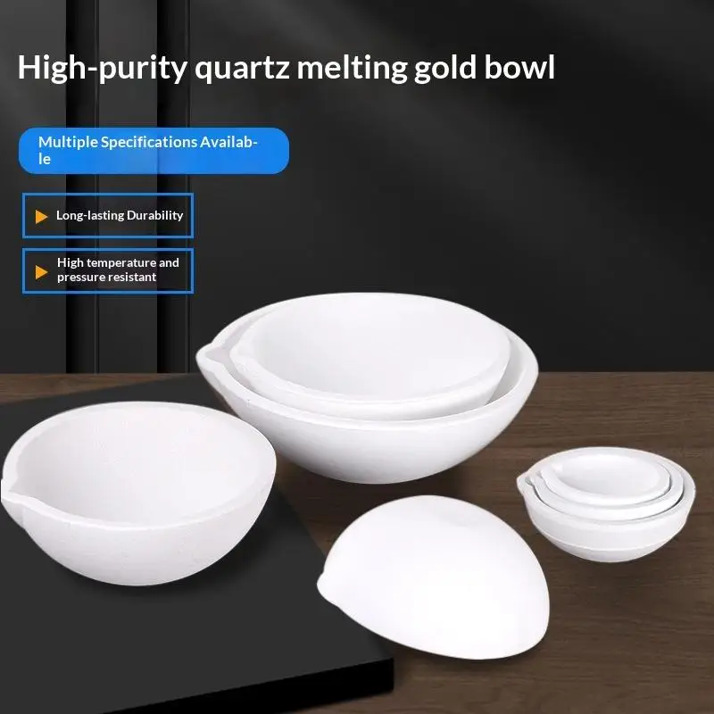 1Pcs High Temp Silica Bowl Jewelry Casting Refining Tool 100g-5000g Quartz Crucible For Melting Gold Silver Platinum