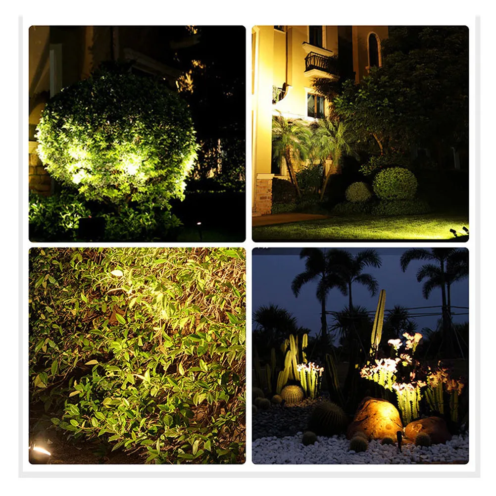 Solar LED Lawn Light Set Outdoor Ground Stake Lamp for Garden Walkway Yard Courtyard Decor Energy Saving