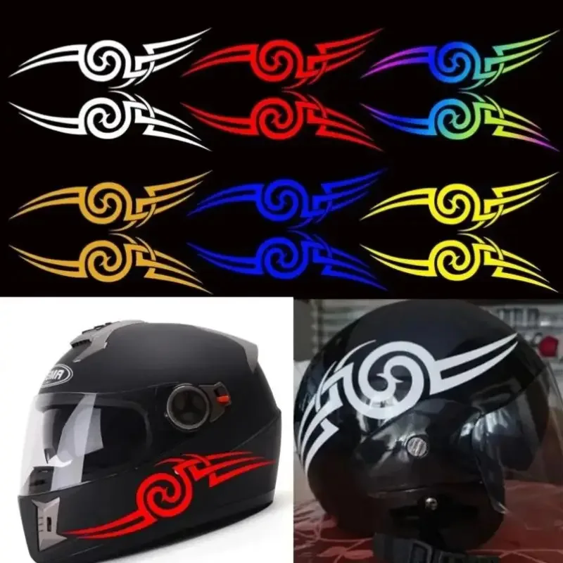 

1SET Tribal Swirl Helmet Stickers Multi-Color Design Adhesive Decal for Motorcycle Helmet Decorative