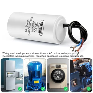 1PCS CBB60 모터 런 커패시터 450V 4UF 5UF 6UF 8UF 10UF 12UF 14UF 16UF 20UF 100UF 스크립 워터 펌프 와셔 공기 펌프 나사 10 최고의 판매 에어 커패시터 - №5