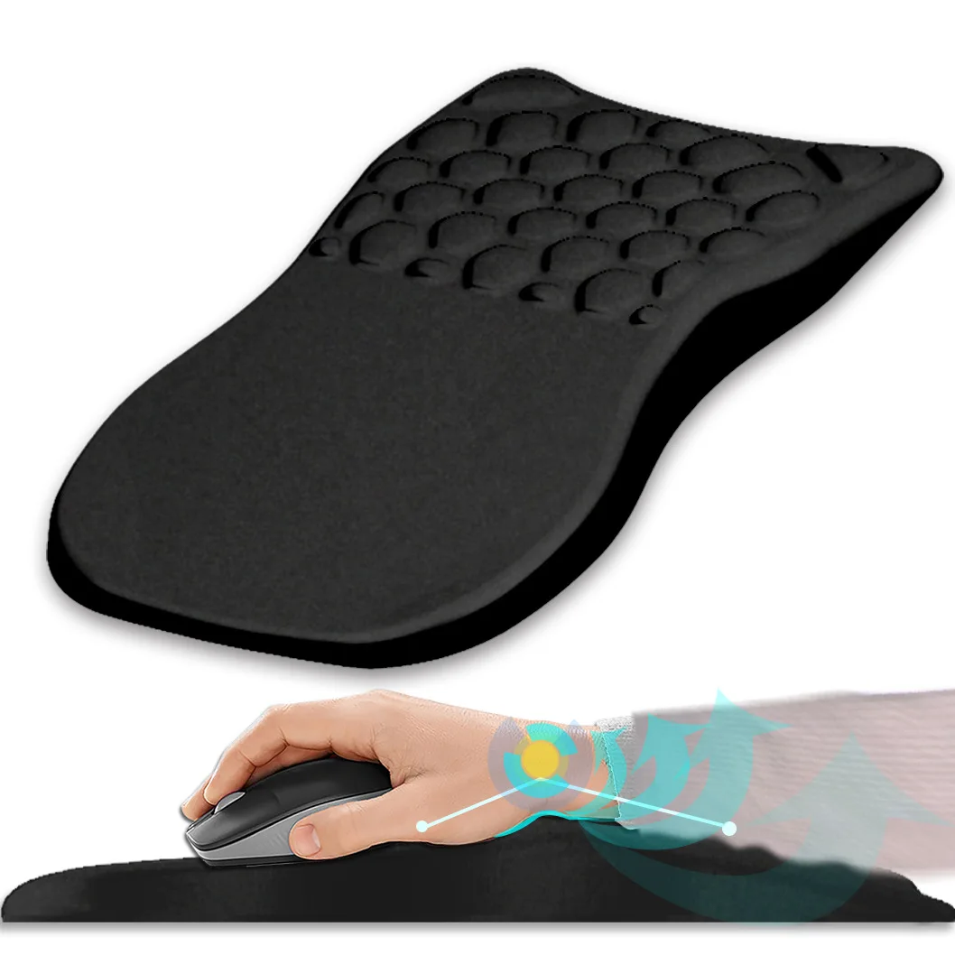 

Mouse Pad Wrist Support Ergonomic Wrist Rest Mousepad for Carpal tunnel Pain Relief with Memory Foam Slope Massage Bulge Deskpad