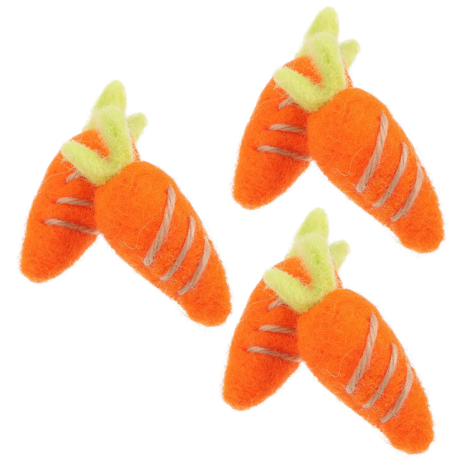 

6Pcs Cartoon Carrot Brooch Easter Brooch Pin Creative Felt Brooches Clothes Decor Breastpins Lovely Easter Theme