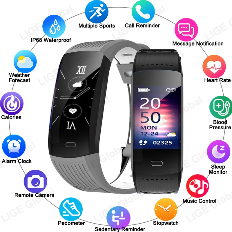 

LIGE Smart Watch Men Women Fitness Tracker Sports Running Watch Smartwatch Heart Rate Blood Pressure Sleep Health Monitor Band