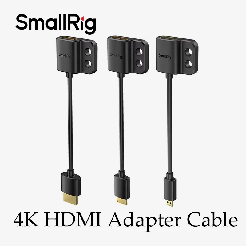 SmallRig Ultra delgado 4K compatible con HDMI A /C /D a A BMPCC 4K e 6K/por Sony A7SIII Panasonic cable adaptador 3019 3020